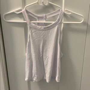 White Cropped Tank Top